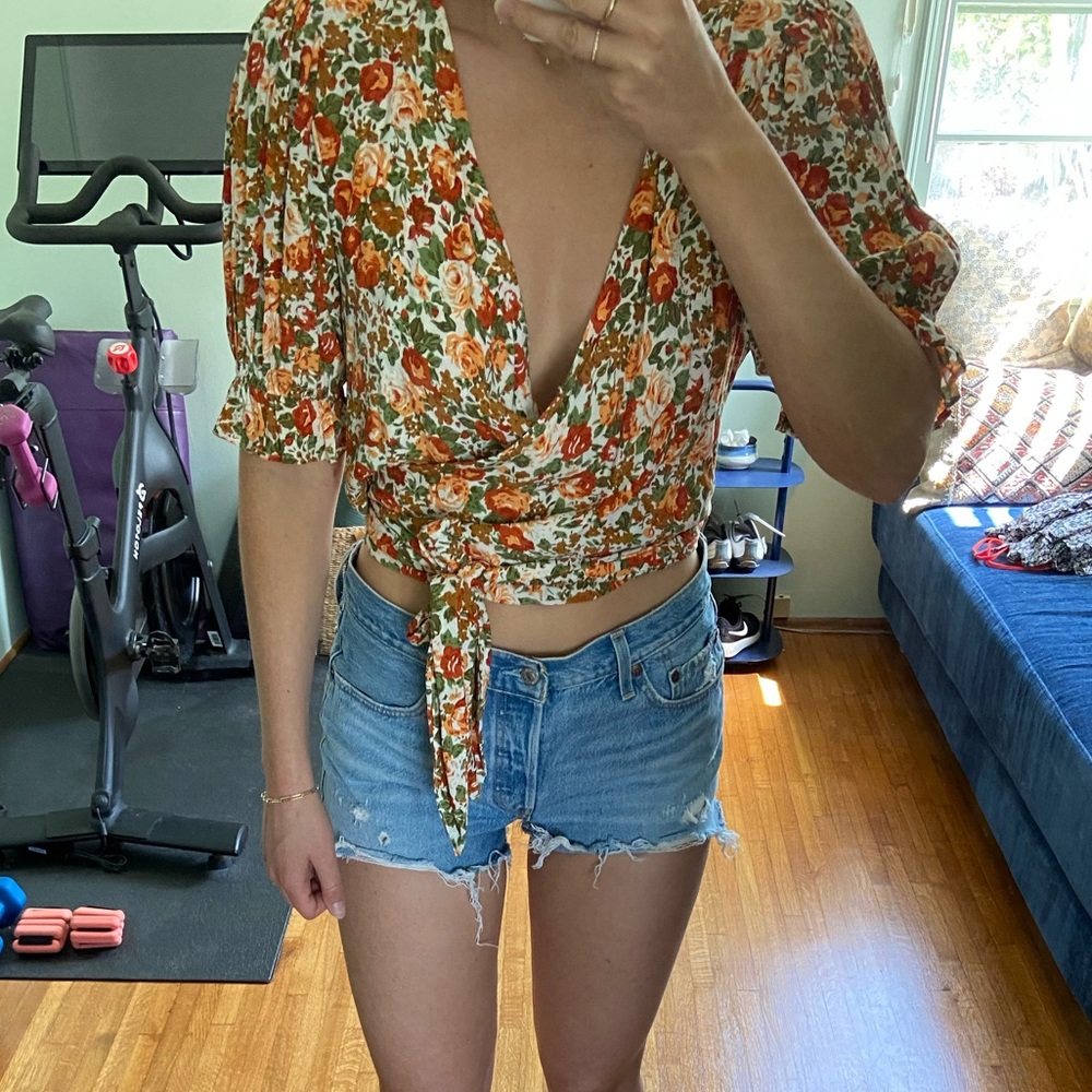 Faithful The Brand Wrap Crop Top Gem